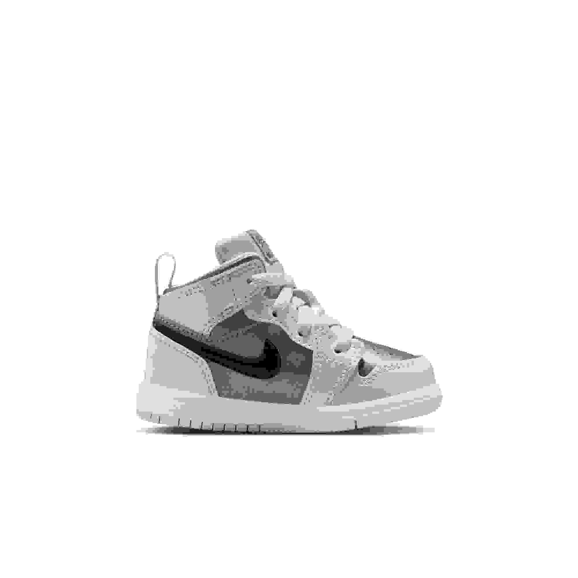 Jordan 1 Mid SE Toddler Boys' "Photon Dust/Blue Chill/Flat Pewter/Black" Shoe